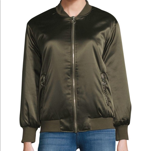 Philosophy Bomber Jacket Olive Green - Picture 1 of 7